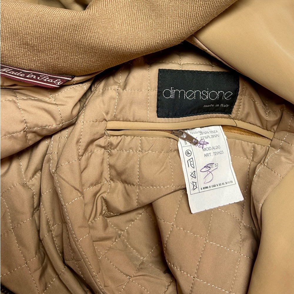 Dimensione ~ Vintage ~ Men’s X-Large ~ Beige ~ Made in Italy ~ Trench Coat - Picture 15 of 16